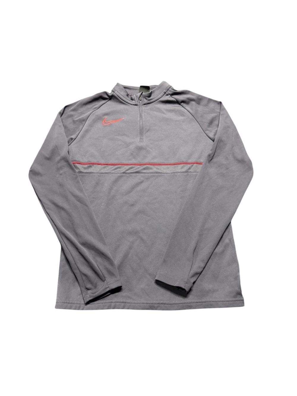 Nike Dri-FIT Gray Quarter Zip Pullover Large Athletic Long Sleeve